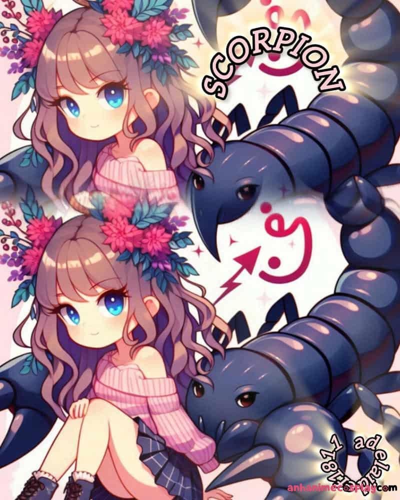 hình ảnh cung bọ cạp nữ anime chibi cute